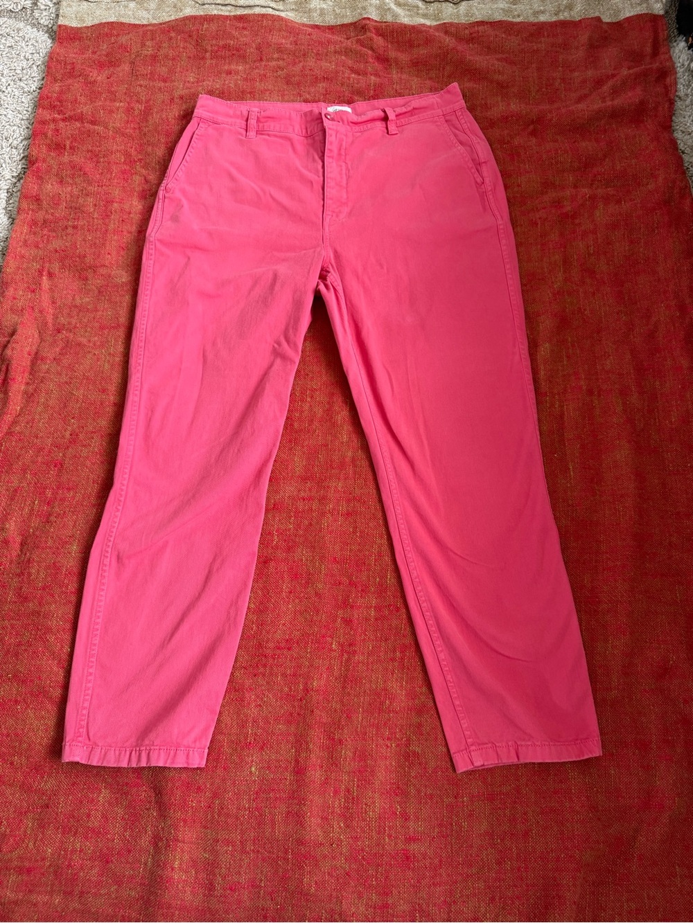 J.Crew Women’s Vintage Straight Cotton Coral Pink Chino Pants, size 30, EUC!